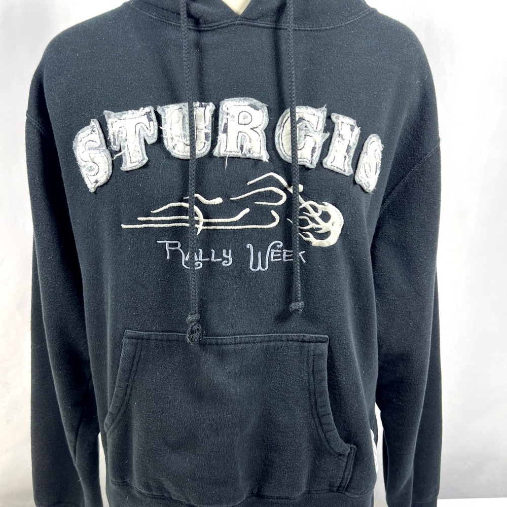 Sturgis Rally Week Women's Black 2010 Hoodie Embroderied Sweatshirt Size XXL